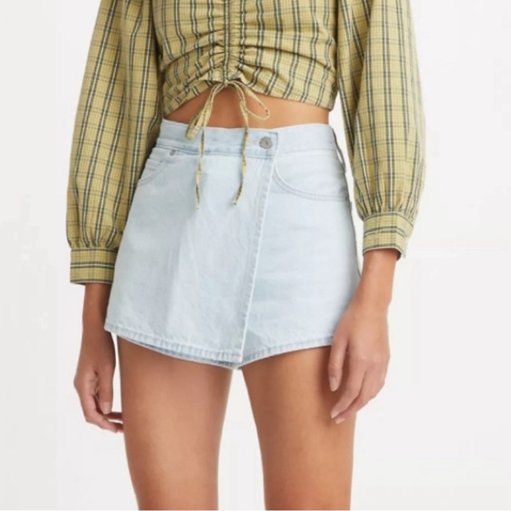 Levi's Sky Blue Denim Mini Skirt